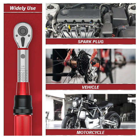 Thorstone 1/4" Drive Click Torque Wrench, 10-150 in.-lb./1.1~16.9 Nm, 72-Tooth Gear