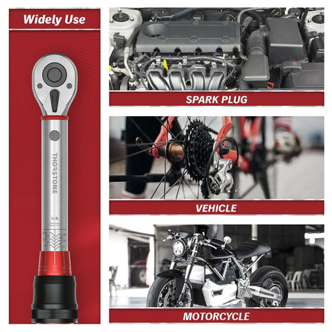 Thorstone 1/4" Drive Click Torque Wrench, 20-200 in.-lb./2.26~22.6 Nm, 90-Tooth Gear