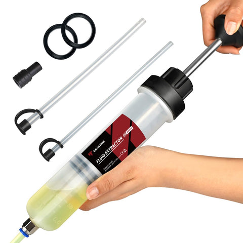 200 CC Manual Fluid Extractor Pump, Oil Change Syringe with Hose