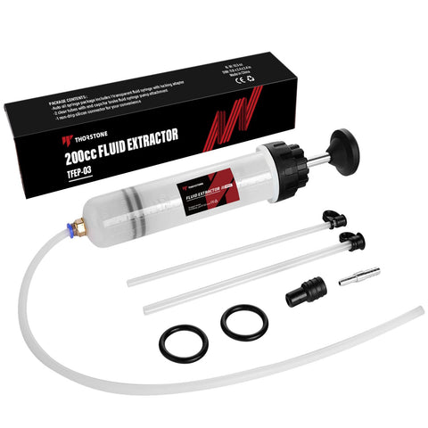 200CC Manual Fluid Extractor Pump, Oil Change Syringe with Long Rubber Hose