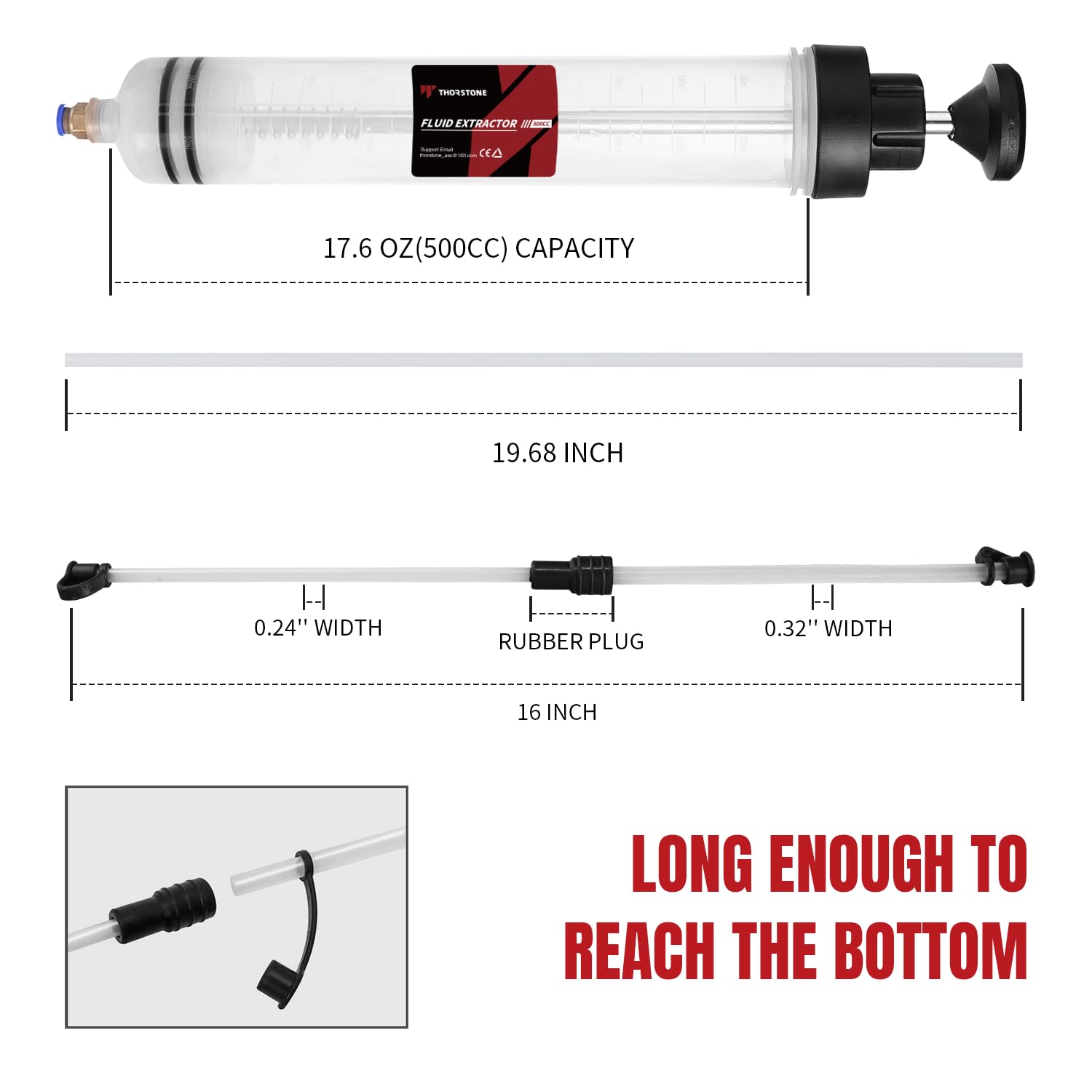 500CC Manual Fluid Extractor Pump with Long Rubber Hose