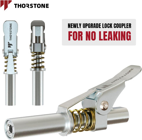 Thorstone 7000PSI Heavy Duty Pistol Grip Grease Guns Set With 90 Degree Grease Coupler